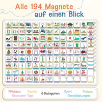 Planner Săptămânal Montessori LIKARTO pentru Copii - Planificator de Sarcini și Tablă Magnetică, Albastru 7
