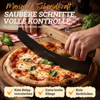 Set Pizzaiolo LIKAYA - Accesorii Profesionale pentru Pizza: Lopată pentru pizza 32x62 cm, Planșetă pentru pizza 35 cm și Cuțit pentru pizza 36 cm - Din lemn de salcâm certificat FSC 6