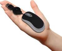 LIKE SHOW Mini Egér Vezetékes Visszahúzható USB Kábellel 1600 DPI Gamer Egerek PC Laptop Asztali Hordozható Utazáshoz Fekete 1
