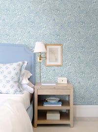 LiKiLiKi Öntapadós Tapéta Kék Virág Minta 44x300cm Retro Vinyl 8