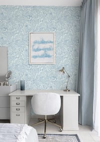 LiKiLiKi Öntapadós Tapéta Kék Virág Minta 44x300cm Retro Vinyl 9