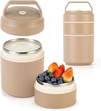 Lille Home 600ml Rozsdamentes Ételhordó Bento Box 2 Szintes Hőtartó Uzsonnás Tároló 8