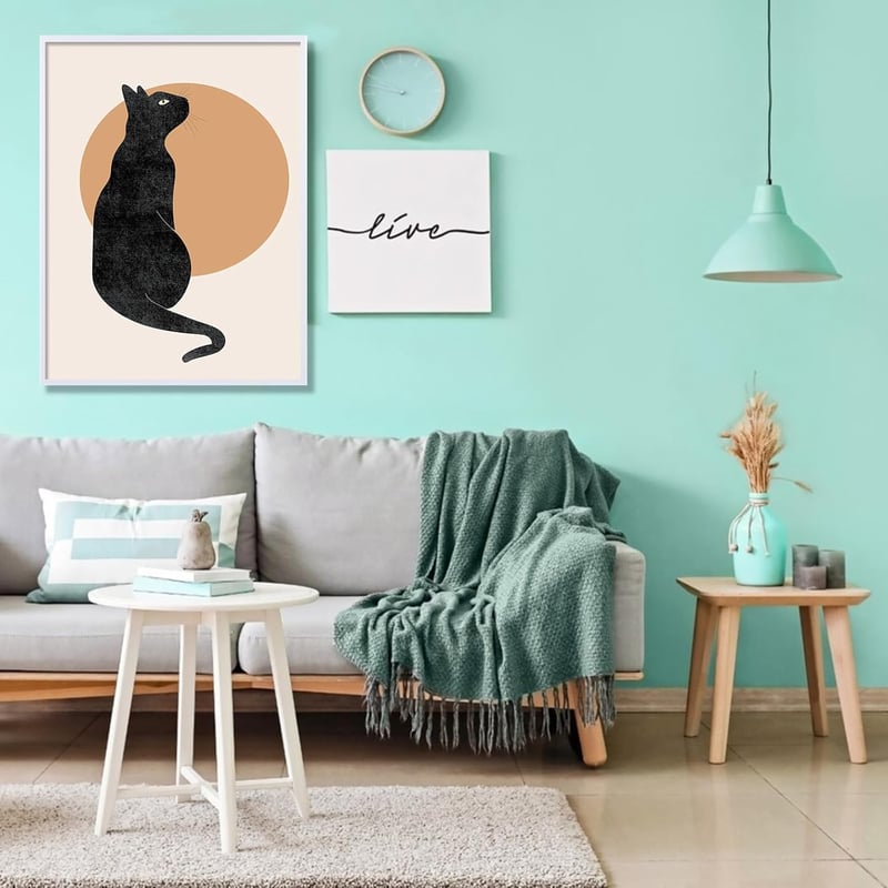 lincoolart 50x70 cm Képkeret Szett 3 db Fehér MDF Fa Poszter Keret Akril Üveggel