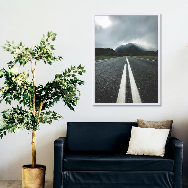 lincoolart 50x70 cm Képkeret Szett 3 db Fehér MDF Fa Poszter Keret Akril Üveggel