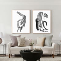 Sada nástenných rámov na obrazy lincoolart, 3 ks, 40x60 cm, drevené MDF rámy vo vzhľade orecha s nerozbitným akrylovým sklom, na plagáty, fotografie a dekoráciu na stenu 3