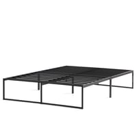 Kovový rám postele Linenspa 90x190 cm, s oceľovým roštom, 30 cm úložný priestor, rýchla montáž, čierna, jednolôžková 8