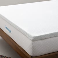 Matracový topper Linenspa 120x190 cm, výška 5 cm – gélová pamäťová pena, chránič matraca s prateľným poťahom na zips, biely 1