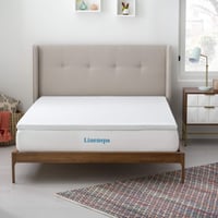 Matracový topper Linenspa 120x190 cm, výška 5 cm – gélová pamäťová pena, chránič matraca s prateľným poťahom na zips, biely 2