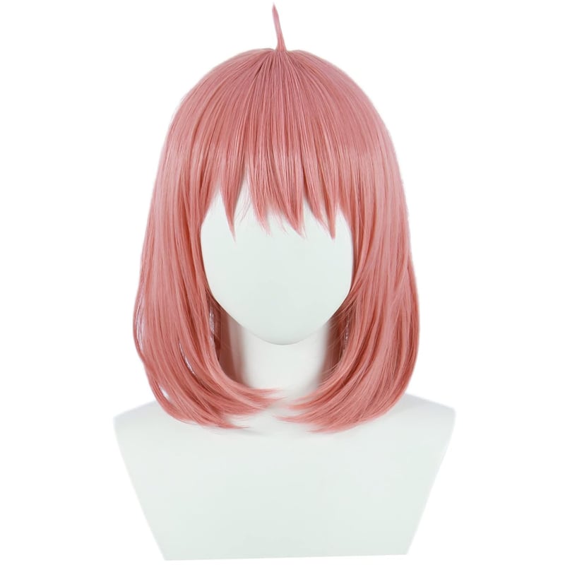 Linfairy Anya Forger Rózsaszín Bob Paróka Cosplay Jelmez Kiegészítő Nőknek