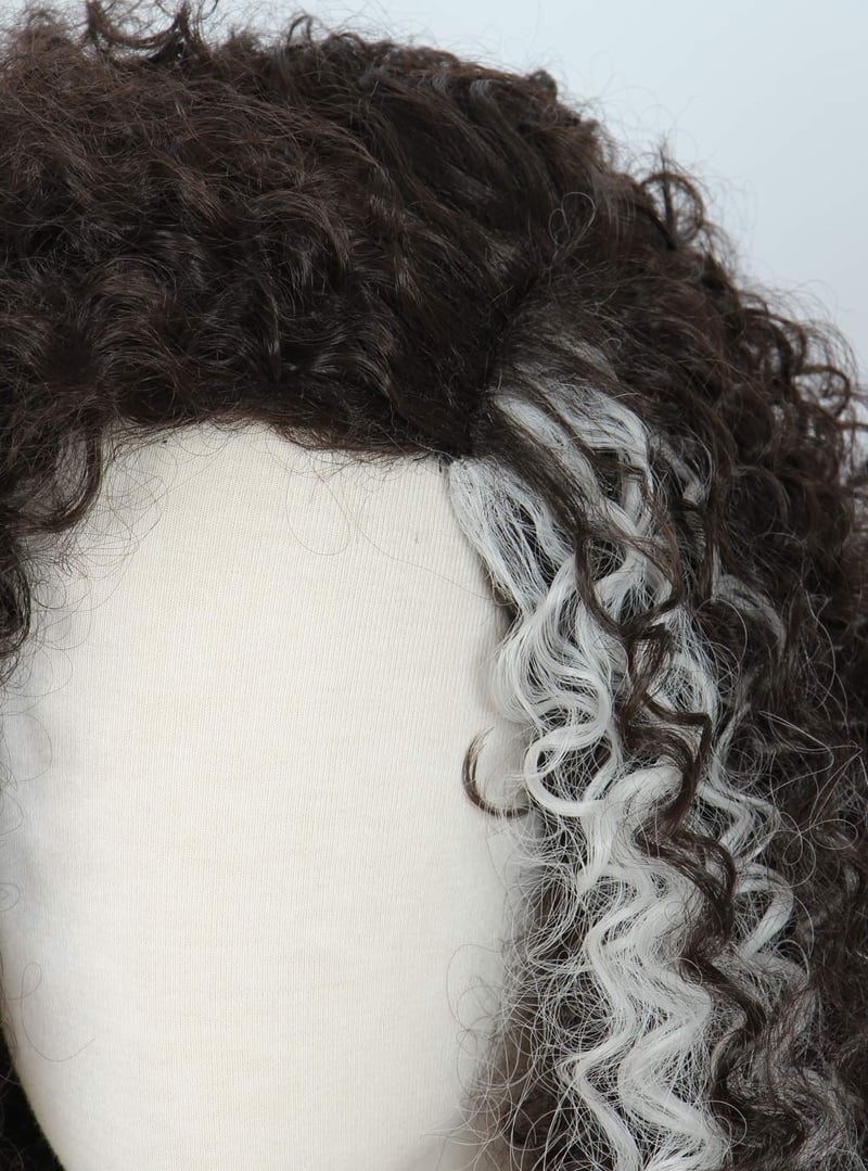 Linfairy hosszú afro göndör paróka nőknek jelmez cosplay halloween