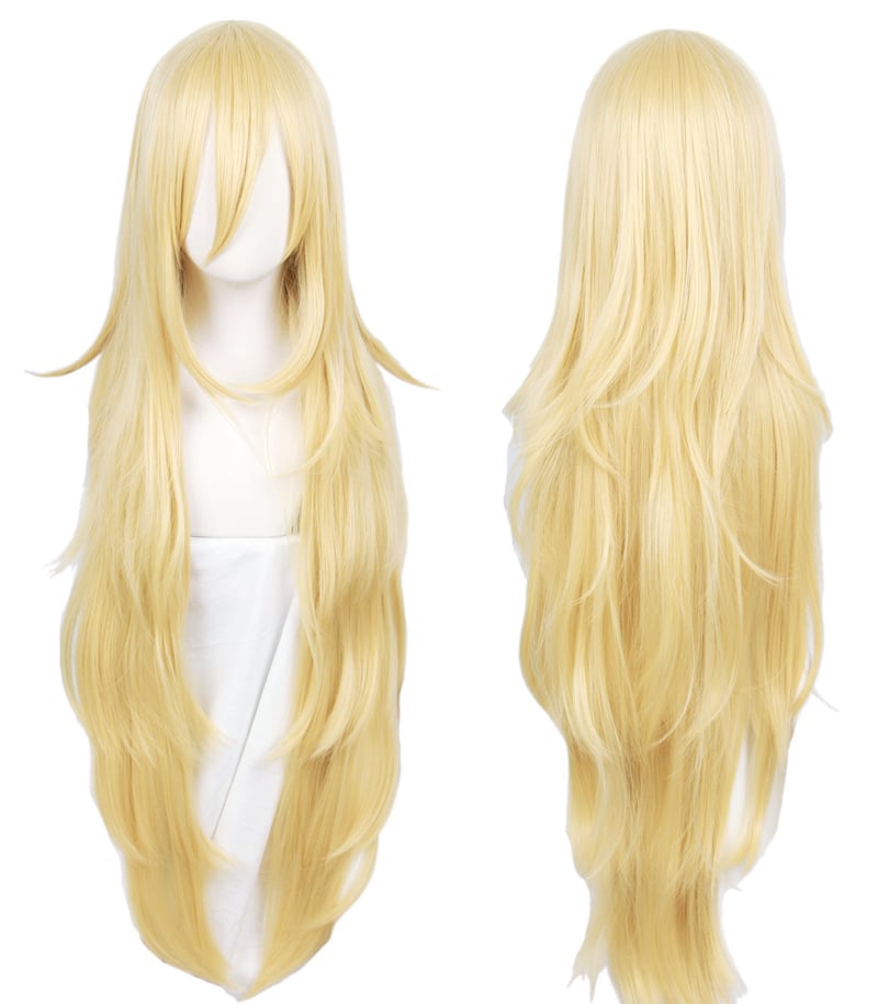 Linfairy hosszú szőke Rachel paróka Halloween jelmez cosplay nőknek 90cm