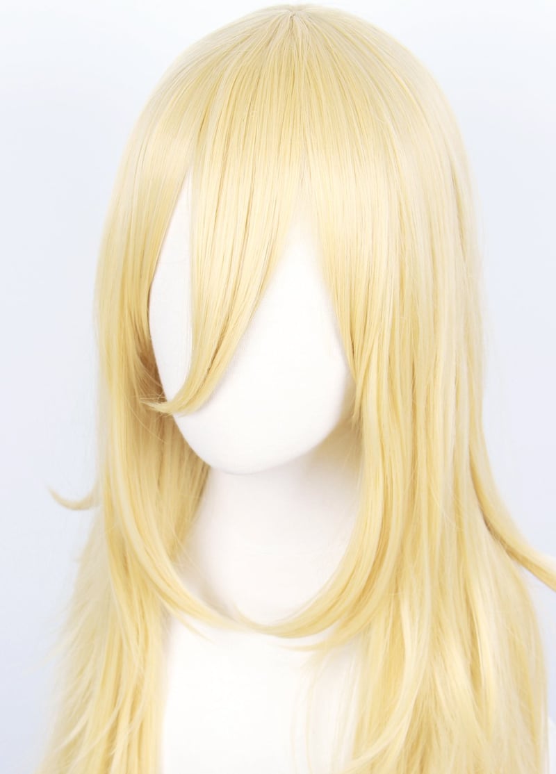 Linfairy hosszú szőke Rachel paróka Halloween jelmez cosplay nőknek 90cm