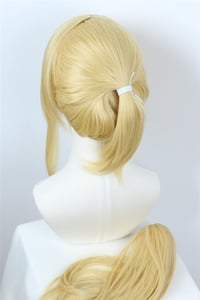 Linfairy Szőke Női Paróka Jelmez Cosplay + 50 cm Farok 3