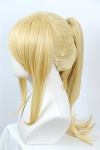 Linfairy Szőke Női Paróka Jelmez Cosplay + 50 cm Farok 4