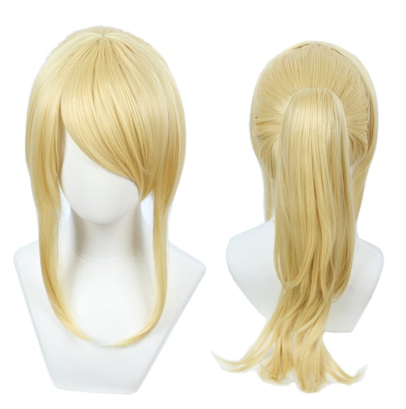 Linfairy Szőke Női Paróka Jelmez Cosplay + 50 cm Farok