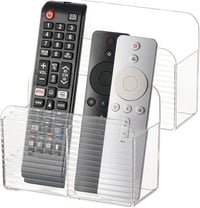 LINFIDITE 2 db átlátszó öntapadós TV távirányító fali tartó, tároló rendező 2 vagy 4 távirányítóhoz 1