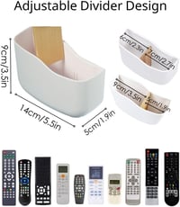 LINFIDITE 2 db öntapadó fali távirányító tartó univerzális rendező doboz fehér elefántcsont médiaboxhoz, vezérlőhöz, telefonhoz 4