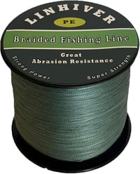 Pletená rybárska šnúra LinHiver, 4-prameňová, 50 lb – 300 m – tmavozelená 2