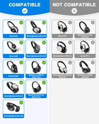 Pernițe pentru căști Link Dream pentru Bose QuietComfort 35, QC35 și QC35 II - Pernițe de schimb - Negru 2
