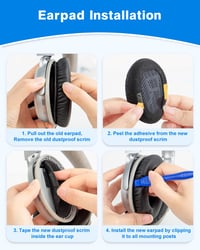 Pernițe pentru căști Link Dream pentru Bose QuietComfort 35, QC35 și QC35 II - Pernițe de schimb - Negru 6