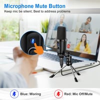 Link Dream DM19 USB kondenzátor mikrofon, kardioid, állvánnyal, némítógombbal 7