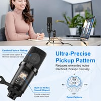 Link Dream DM19 USB kondenzátor mikrofon, kardioid, állvánnyal, némítógombbal 3