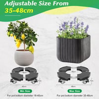 Linkax kerek virágtartó görgős alátét állítható - 40-56 cm - 150 kg teherbírás 3
