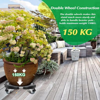 Linkax kerek virágtartó görgős alátét állítható - 40-56 cm - 150 kg teherbírás 2