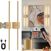 Linkenail USB-s fali lámpa távirányítóval, 6000mAh, 350° forgatható, 2 db 1