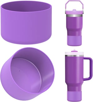 Linkidea silikonska zaštita za boce Stanley Quencher H2.0 / IceFlow Flip - ljubičasta - 2 kom.
