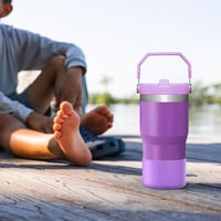 Linkidea 2 db Palack Hüvely Stanley Quencher H2.0 IceFlow Flip Lila Szilikon 6