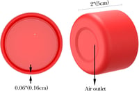 Linkidea Szilikon Kulacsvédő Szett - Hydro Flask Kompatibilis Aljvédő 32/40oz Mérethez - Csúszásgátló Palackvédő Borítás, 2db Piros 2