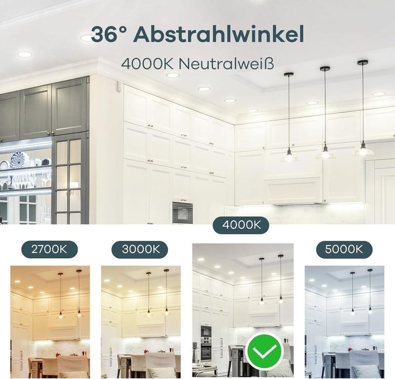 Linkind 12V LED Spotlámpa GU5.3 3.4W MR16 Semleges Fehér 4000K 5db