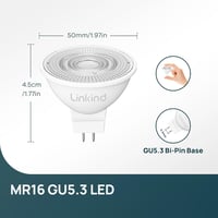 Linkind 12V LED Spotlámpa GU5.3 3.4W MR16 Semleges Fehér 4000K 5db 10