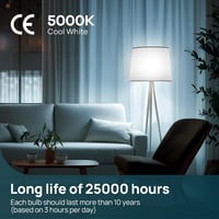 Linkind 13W E27 LED izzó 5000K nappali fehér, 1521 lm, 3 db csomag 6