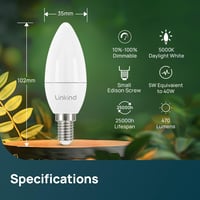 Linkind B35 LED izzó meleg fehér E14 foglalat 2