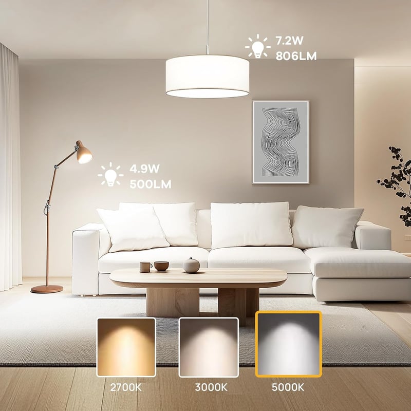 Linkind E14 LED Golf P45/G45 Izzó 4.9W, 500 Lumen, 5000K Nappali Fehér, 40W Helyettesítő, Energiatakarékos Csepp Forma, 6 Darabos Csomag