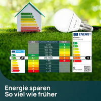 Linkind E14 LED Izzó 7.2W, 60W Helyettesítő, 2700K Meleg Fehér, P45/G45 Csepp Alakú, 806 Lumen, 6 Darabos Csomag 6