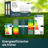 Linkind E27 LED Izzó 13.7W - 100W Hagyományos Izzó Helyett, 1521 Lumen, 2700K Meleg Fehér, 220° Szórási Szög, Beltéri Használatra, 6 Darabos 9