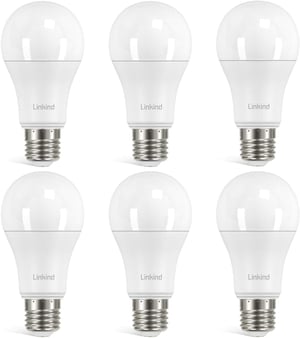 Linkind E27 LED Izzó 13.7W - 100W Hagyományos Izzó Helyett, 1521 Lumen, 2700K Meleg Fehér, 220° Szórási Szög, Beltéri Használatra, 6 Darabos