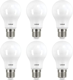 Linkind E27 LED Izzó 8.2W, 6 db-os Csomag, 2700K Meleg Fehér, 806lm, 60W Hagyományos Izzó Helyettesítő, 220° Szórási Szög, Beltéri Használat