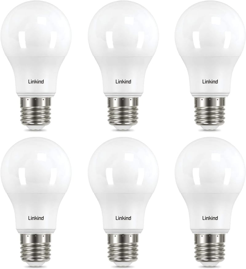 Linkind E27 LED Izzó 8.2W, 6 db-os Csomag, 2700K Meleg Fehér, 806lm, 60W Hagyományos Izzó Helyettesítő, 220° Szórási Szög, Beltéri Használat