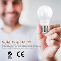 Linkind E27 LED Izzó 8W, 60W Helyettesítő, 5000K Hideg Fehér, 840lm, 220° Szórási Szög, Energiatakarékos, Villódzásmentes, 6 Darabos Csomag 6
