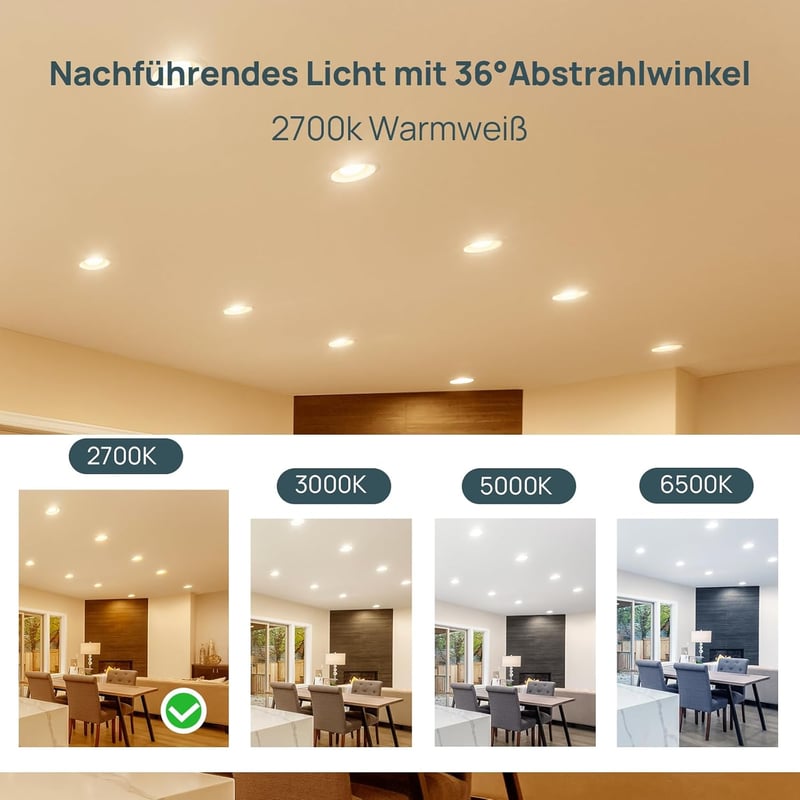 Linkind GU5.3 Dimmelhető LED Izzó 5.5W, 50W Ekvivalens, 2700K Meleg Fehér, 12V AC/DC MR16 Spotlámpa, 36° Szórási Szög, 465 Lumen, 5 db