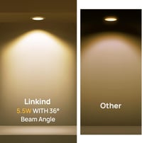 Linkind GU5.3 Dimmelhető LED Izzó 5.5W, 50W Ekvivalens, 2700K Meleg Fehér, 12V AC/DC MR16 Spotlámpa, 36° Szórási Szög, 465 Lumen, 5 db 9