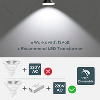 Linkind GU5.3 LED Spotlámpa, 5W, 520 Lumen, 5000K Nappali Fehér, 36° Szögű, 12V, Energiatakarékos MR16 Izzó, Beltéri Használatra, 5 Darabos  7
