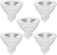 Linkind GU5.3 LED Spotlámpa, 5W, 520 Lumen, 5000K Nappali Fehér, 36° Szögű, 12V, Energiatakarékos MR16 Izzó, Beltéri Használatra, 5 Darabos  1