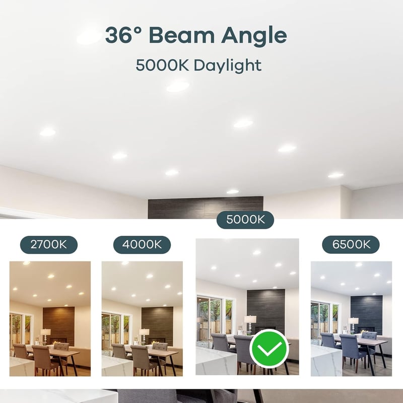 Linkind GU5.3 LED Spotlámpa, 5W, 520 Lumen, 5000K Nappali Fehér, 36° Szögű, 12V, Energiatakarékos MR16 Izzó, Beltéri Használatra, 5 Darabos 