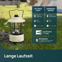 Stmievateľná LED kempingová lampa Linkind, 2 farby svetla, retro dizajn na batérie, výdrž 200 hodín, vodoodolnosť IPX4, prenosná, vhodná na kempovanie a turistiku 3