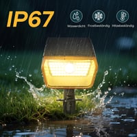 Linkind napelemes mozgásérzékelős kültéri lámpa 60 LED meleg/hideg fehér 800lm IP67 7